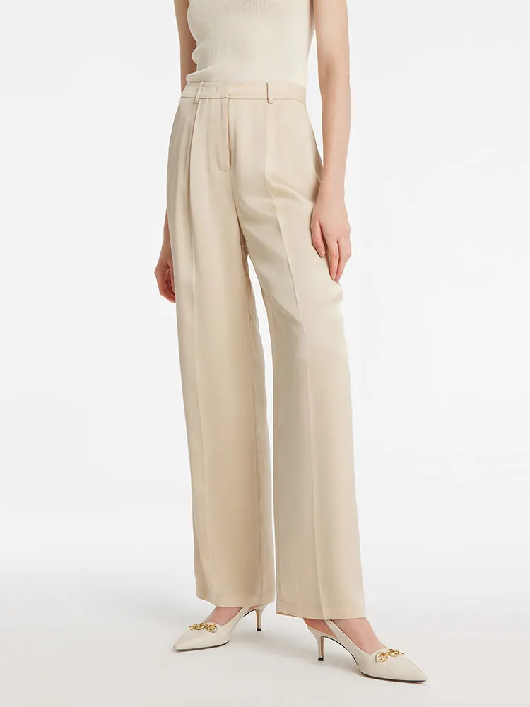 Acetate Straight Full Length Women Pants