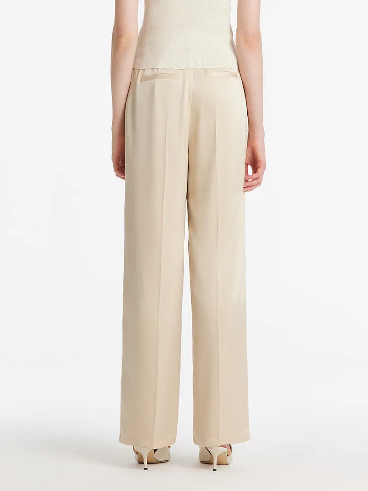 Acetate Straight Full Length Women Pants