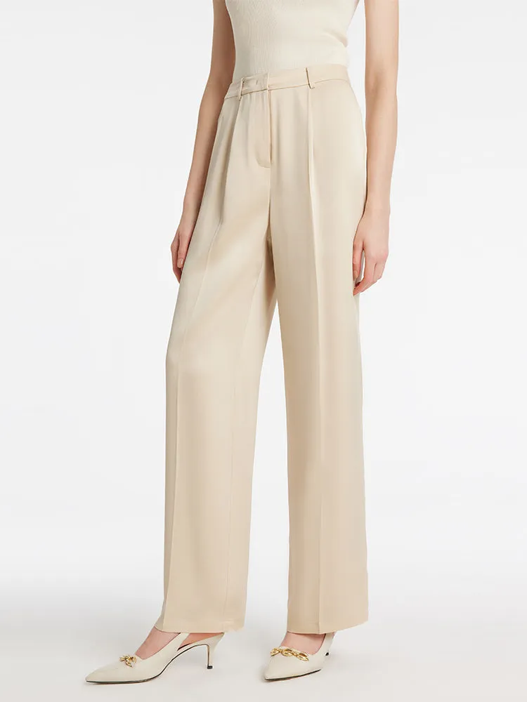 Acetate Straight Full Length Women Pants