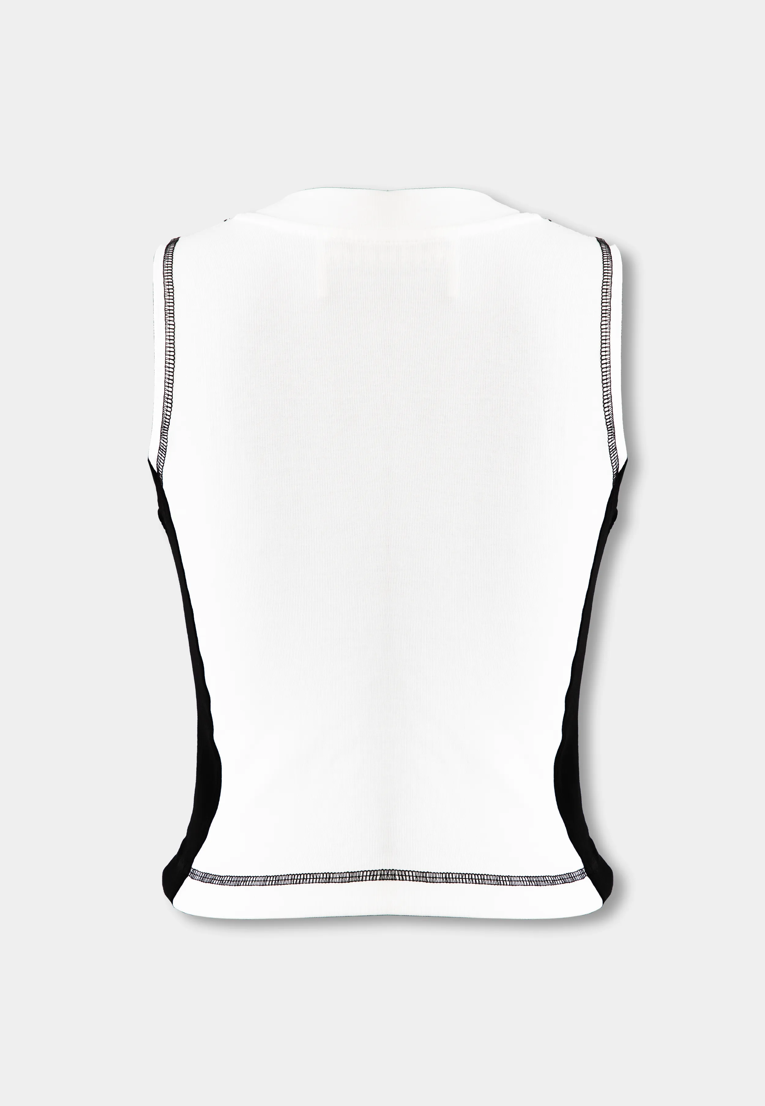 Ashluxe Threaded  Tank Top White Black