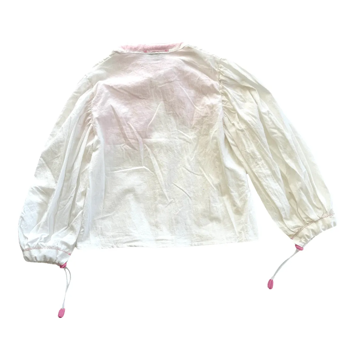 Astor Place Pink Painter's Blouse with Bow