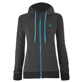 Babolat Exercise Hood Girl Jacket - Black Hthr