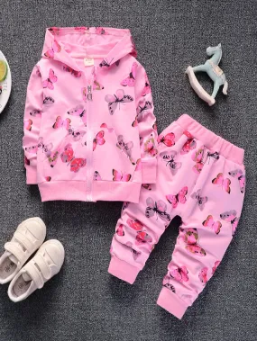 Baby Posh Butterfly Babe Hooded Jacket And Pants Set