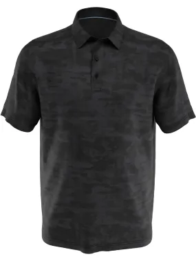 Big & Tall Digital Heather Camo Jacquard Print Golf Polo