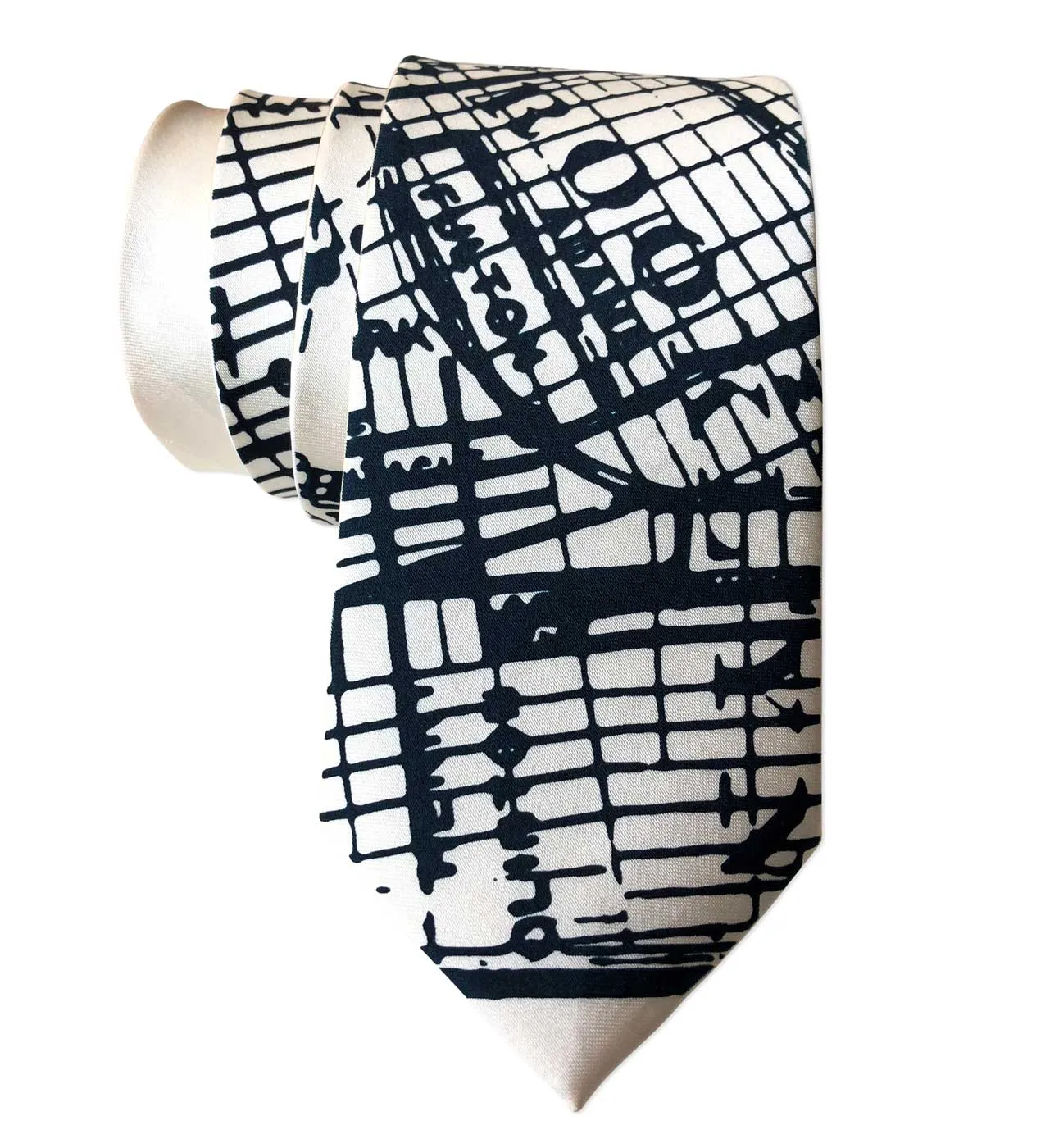 Brooklyn City Map Necktie, New York Tie