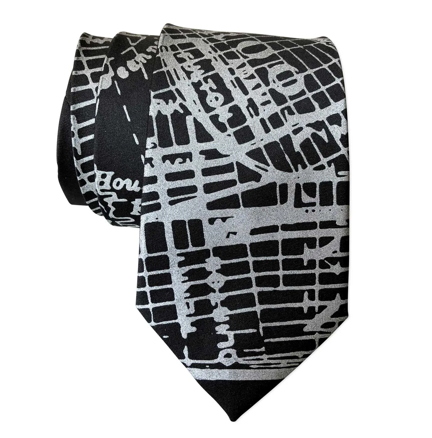 Brooklyn City Map Necktie, New York Tie