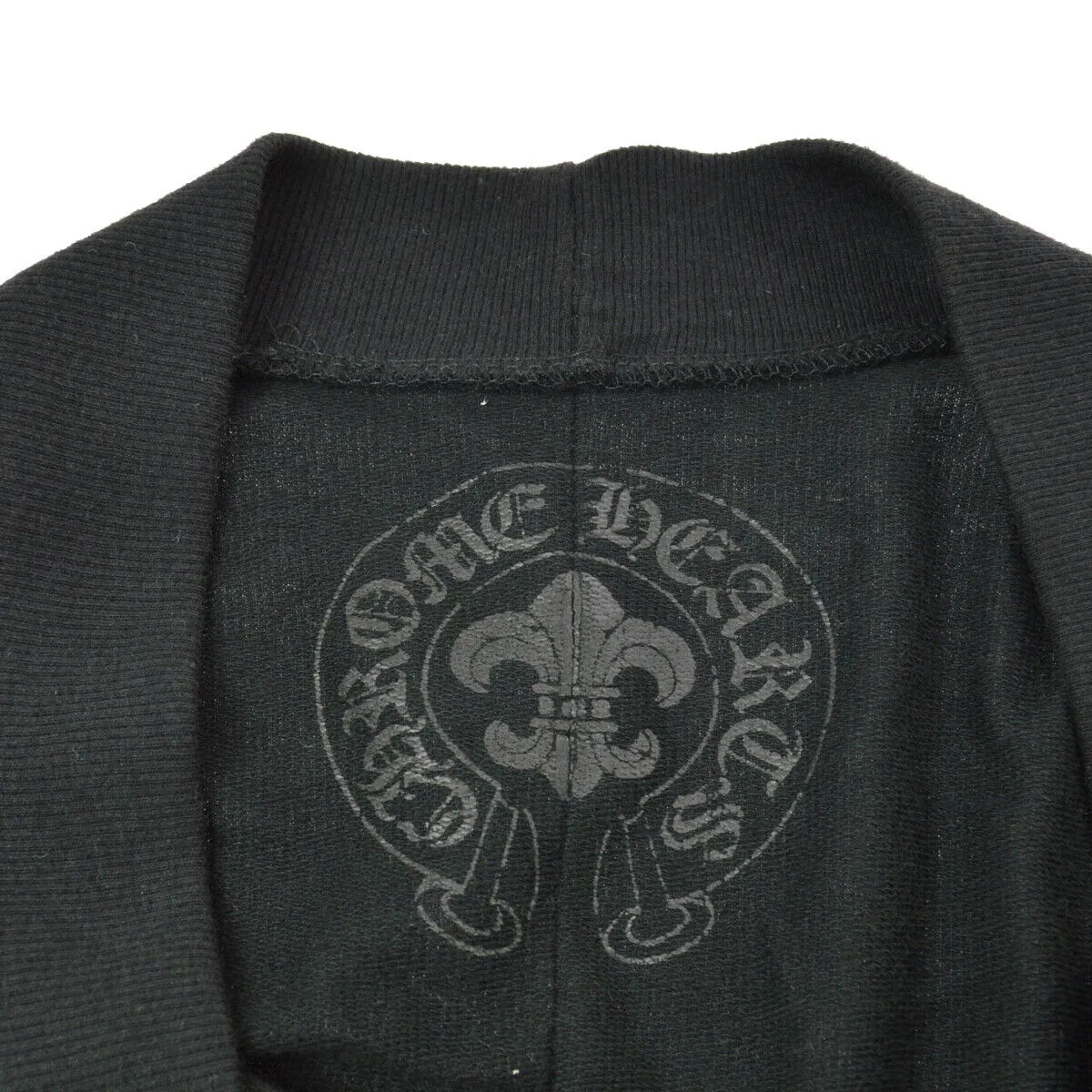 Chrome Hearts #M Button Long Sleeve Coat Jacket Black 100% Cotton AK38596i