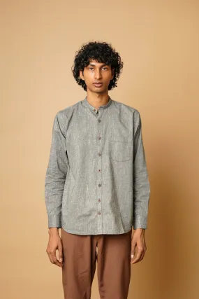 Dark Grey Cotton Full Sleeves Shirt