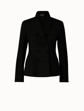 Double-Breasted Cotton Silk Double-Face Jacket