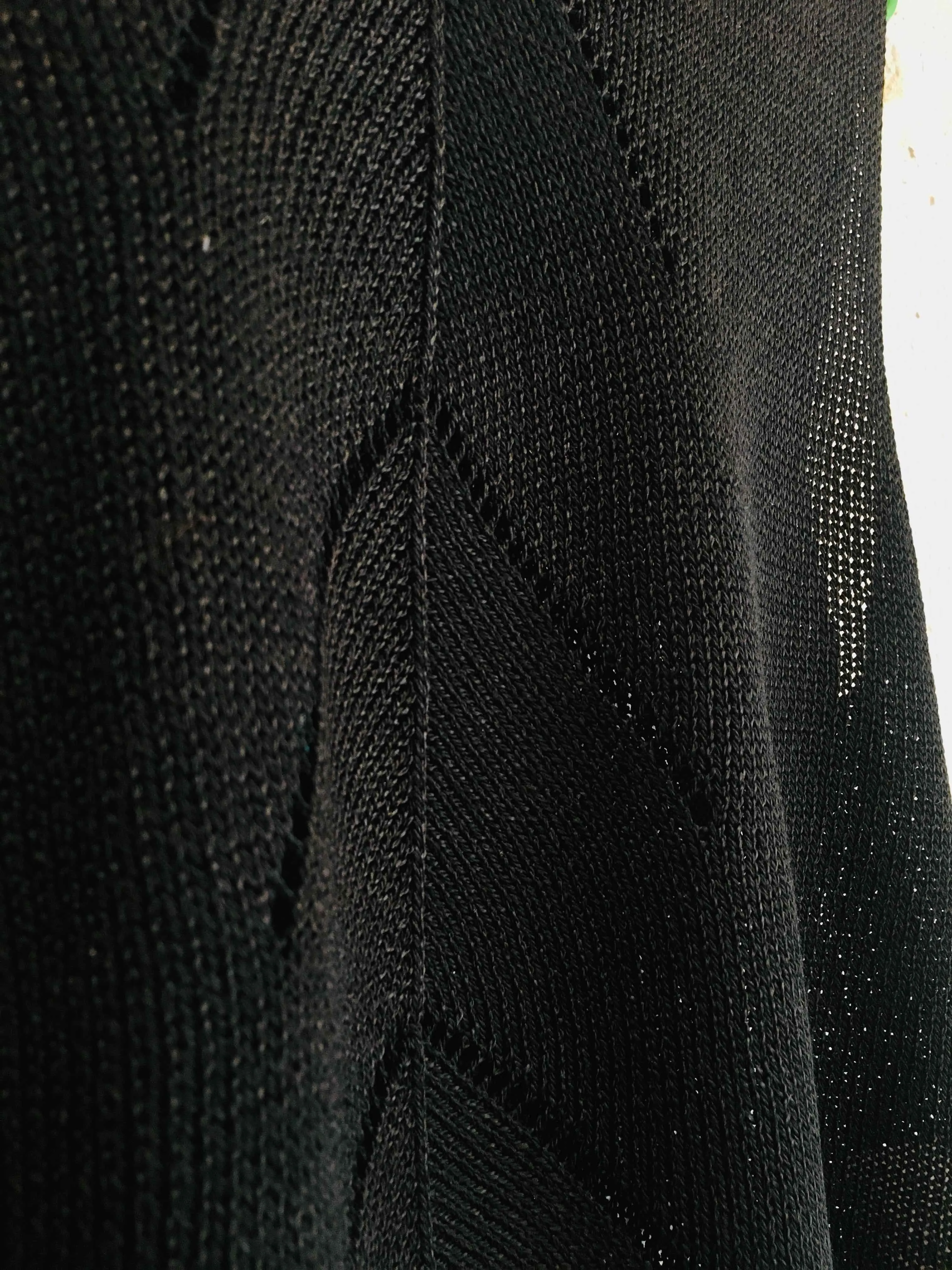 Earlymade Fish Bone See Through Knit Top - Black - LAST PIECE