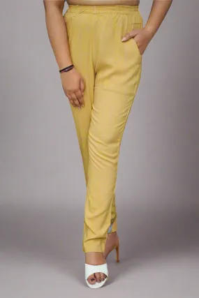 French Beige Rayon Kurti Pant