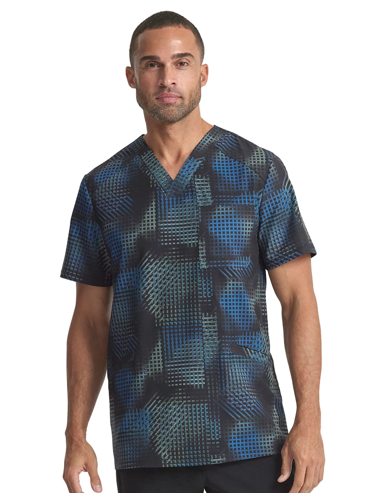 Infinity - Men's V-Neck Tuckable Print Top