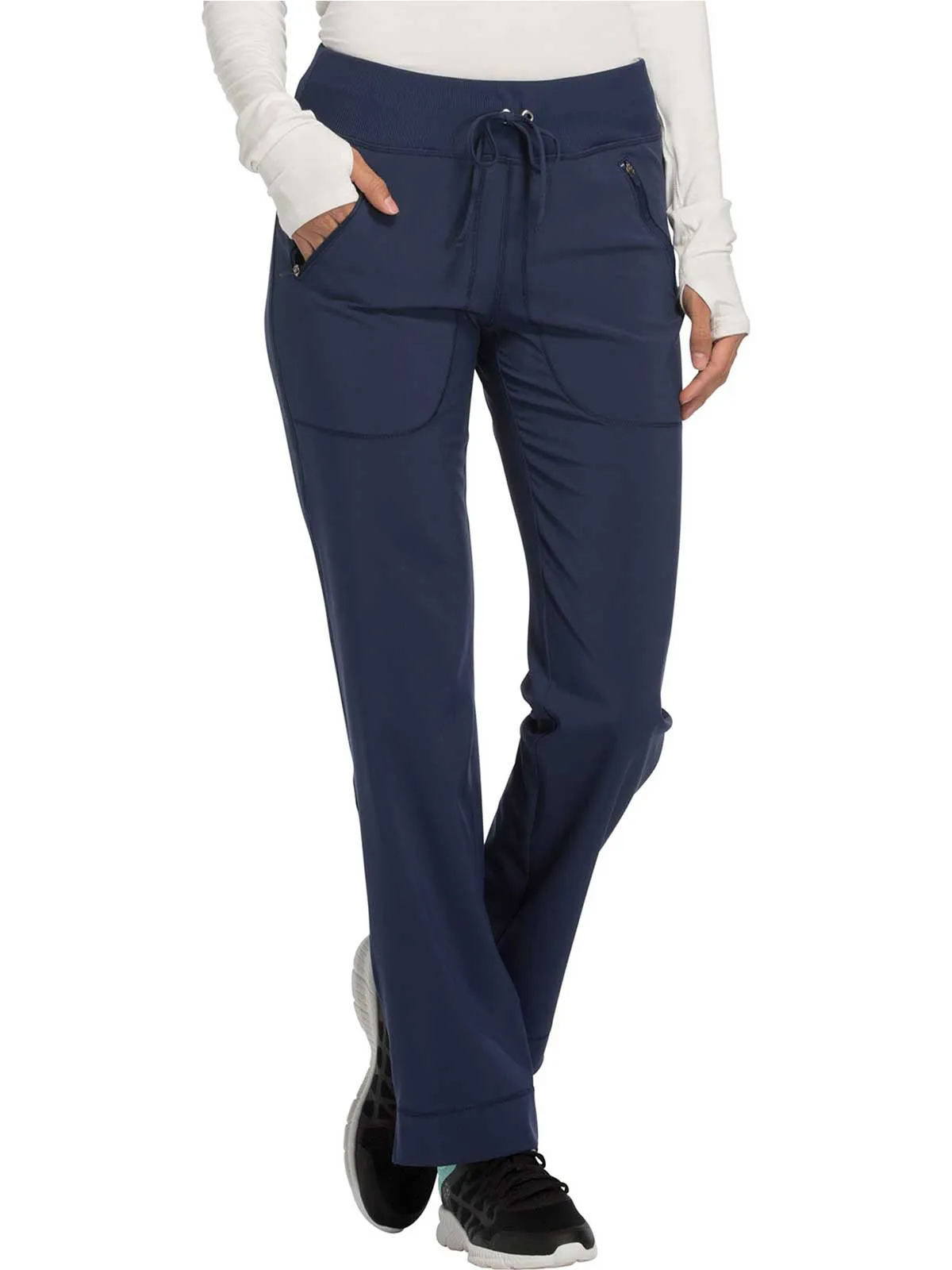 Infinity -  Women Mid Rise Tapered Leg Drawstring Pants