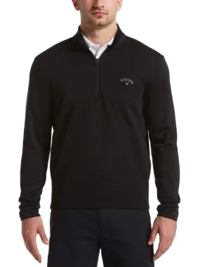 Mens 1/4 Zip Front Ottoman Pullover