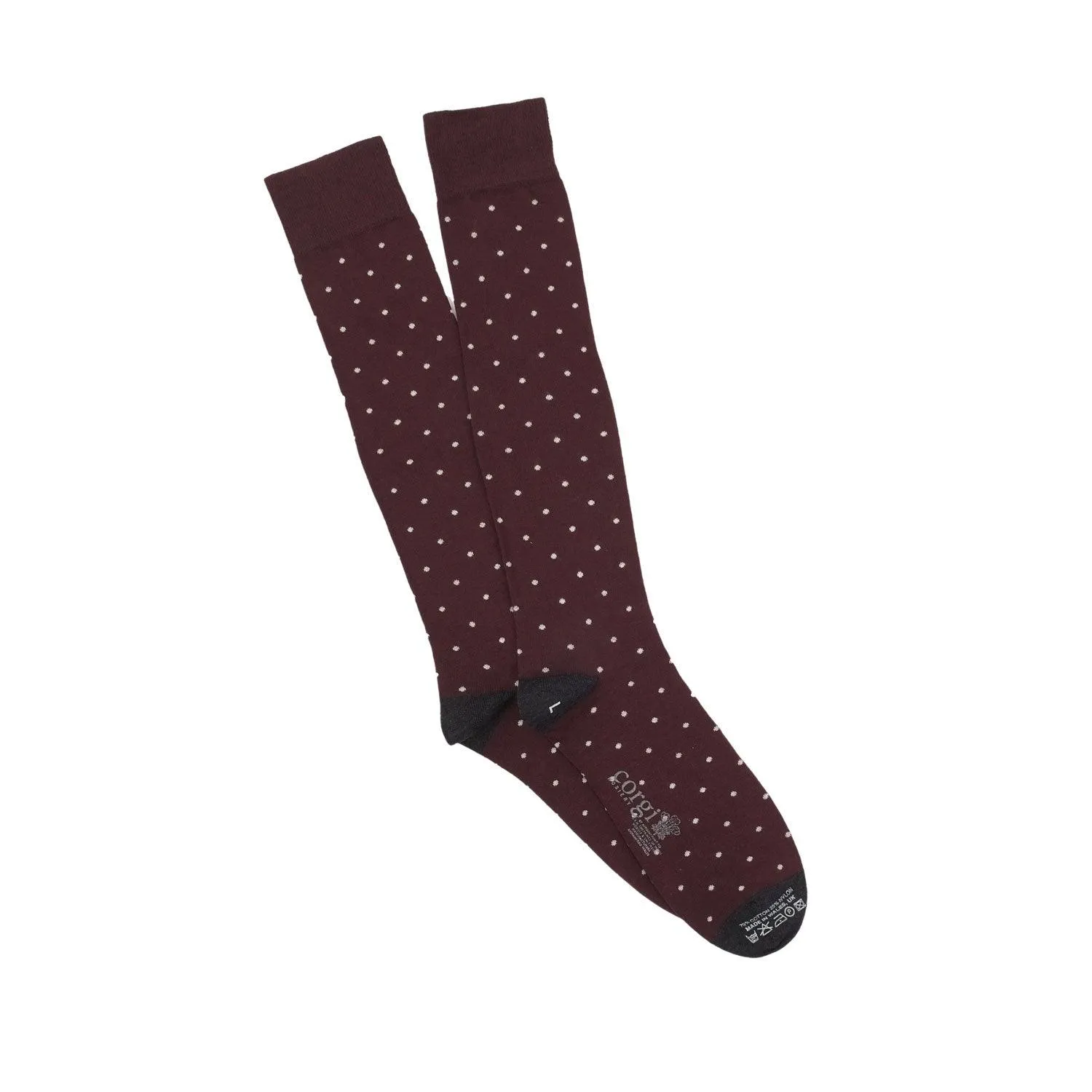 Men's Pin Dot Cotton Long Socks