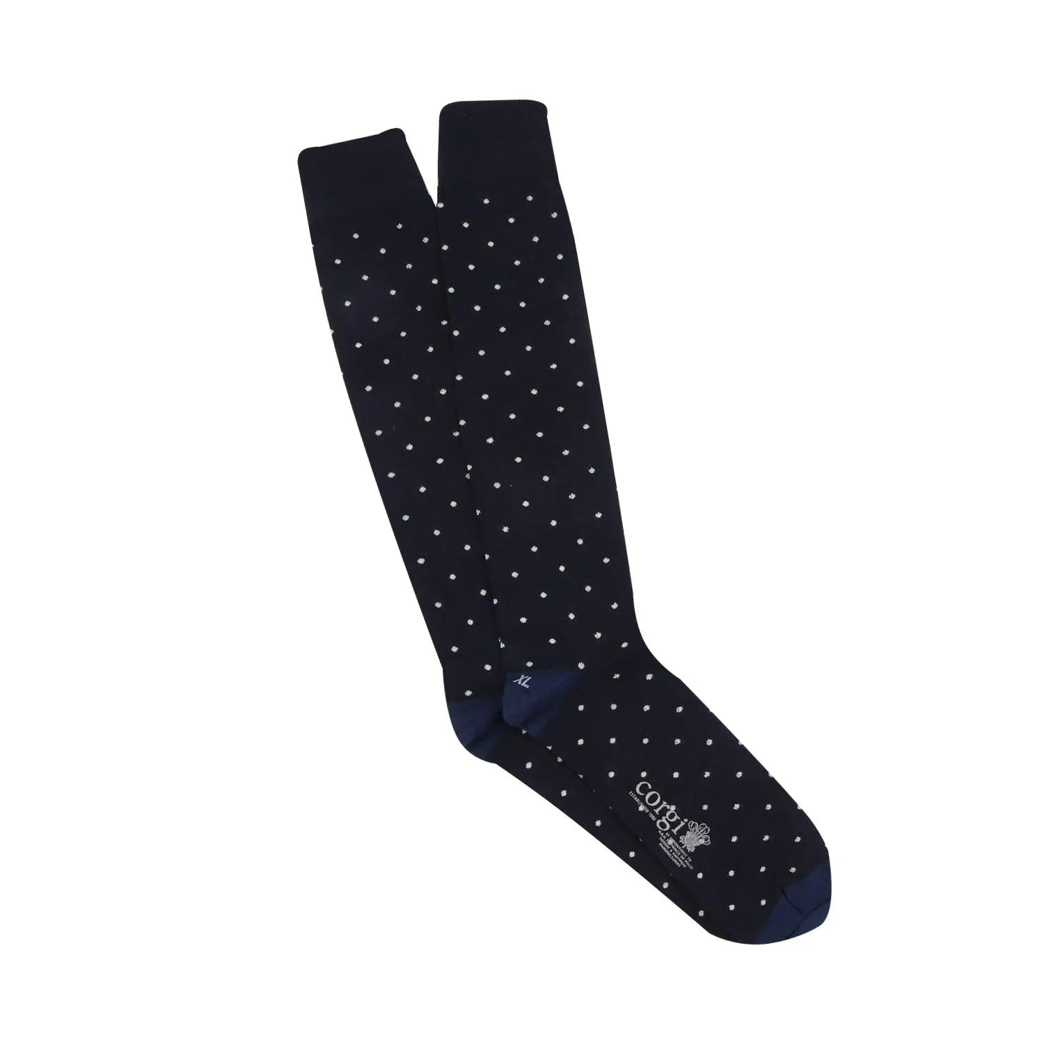 Men's Pin Dot Cotton Long Socks