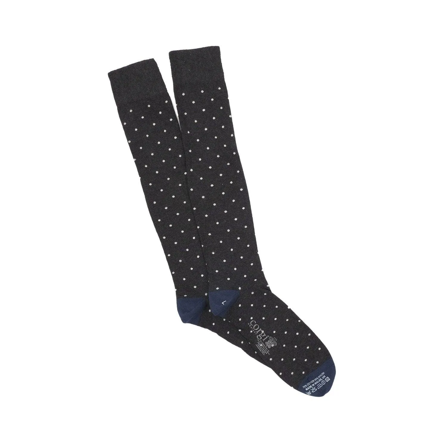 Men's Pin Dot Cotton Long Socks