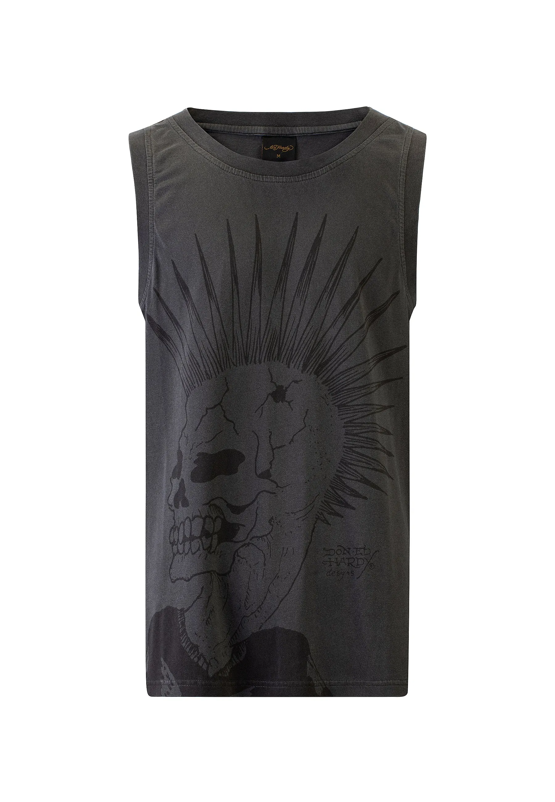 Mens Punks Not Dead Tank Top Vest - Charcoal