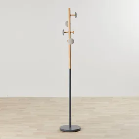 Mid C Coat Stand - Black/Natural/Grey