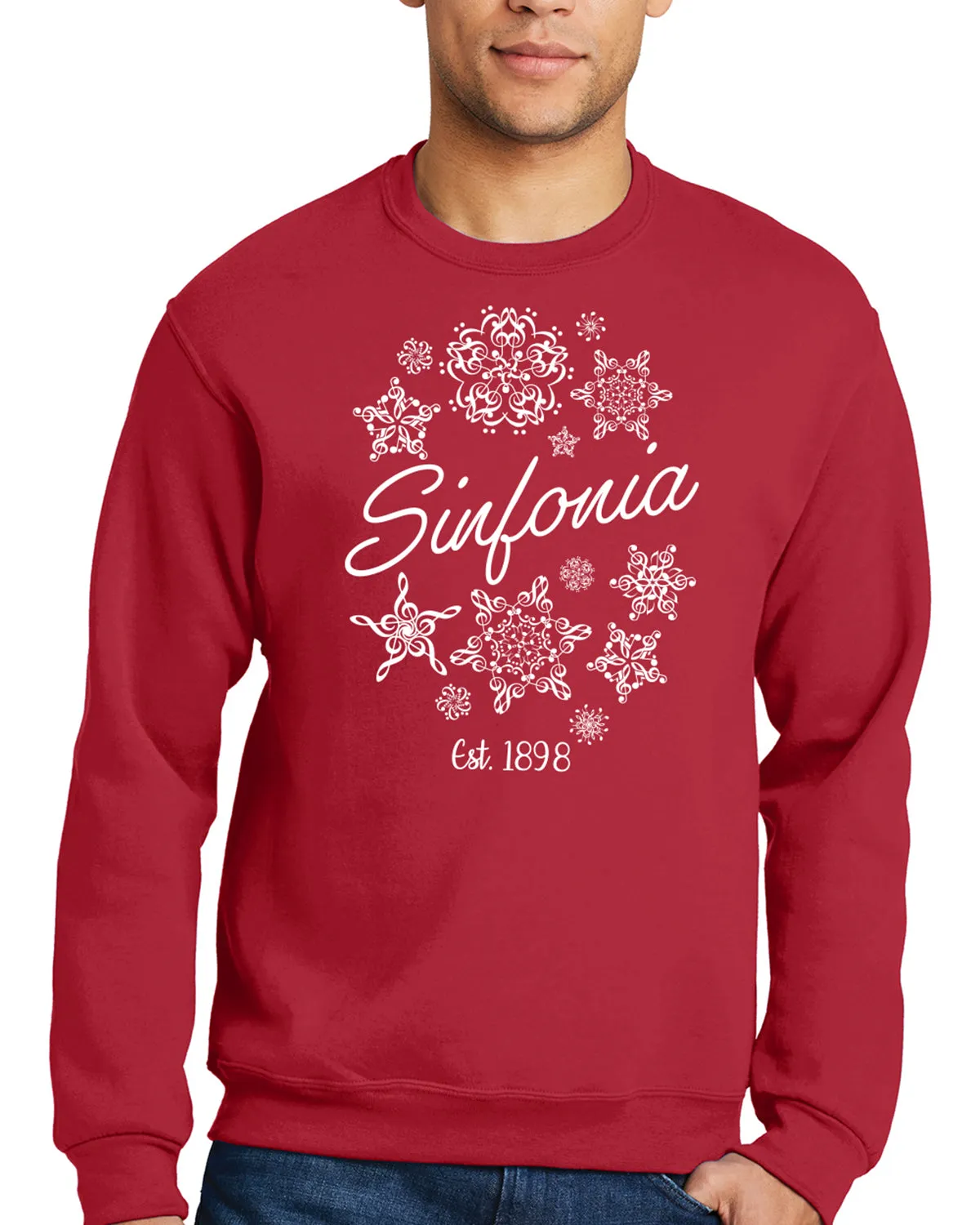 Musical Snowflake Ugly Sweater - Red