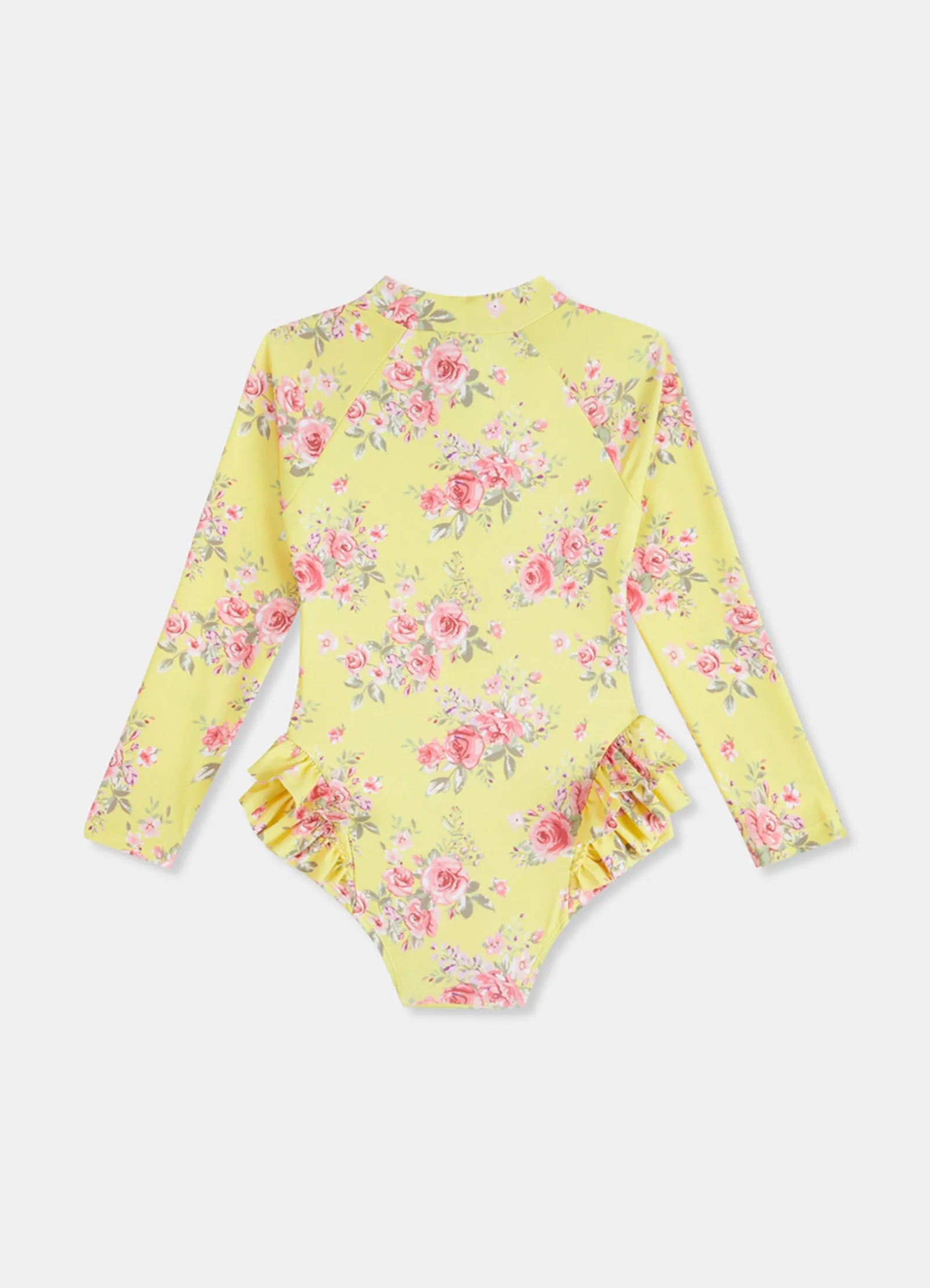 Paradise Garden Girls Ruffle Hip Paddlesuit - Floral