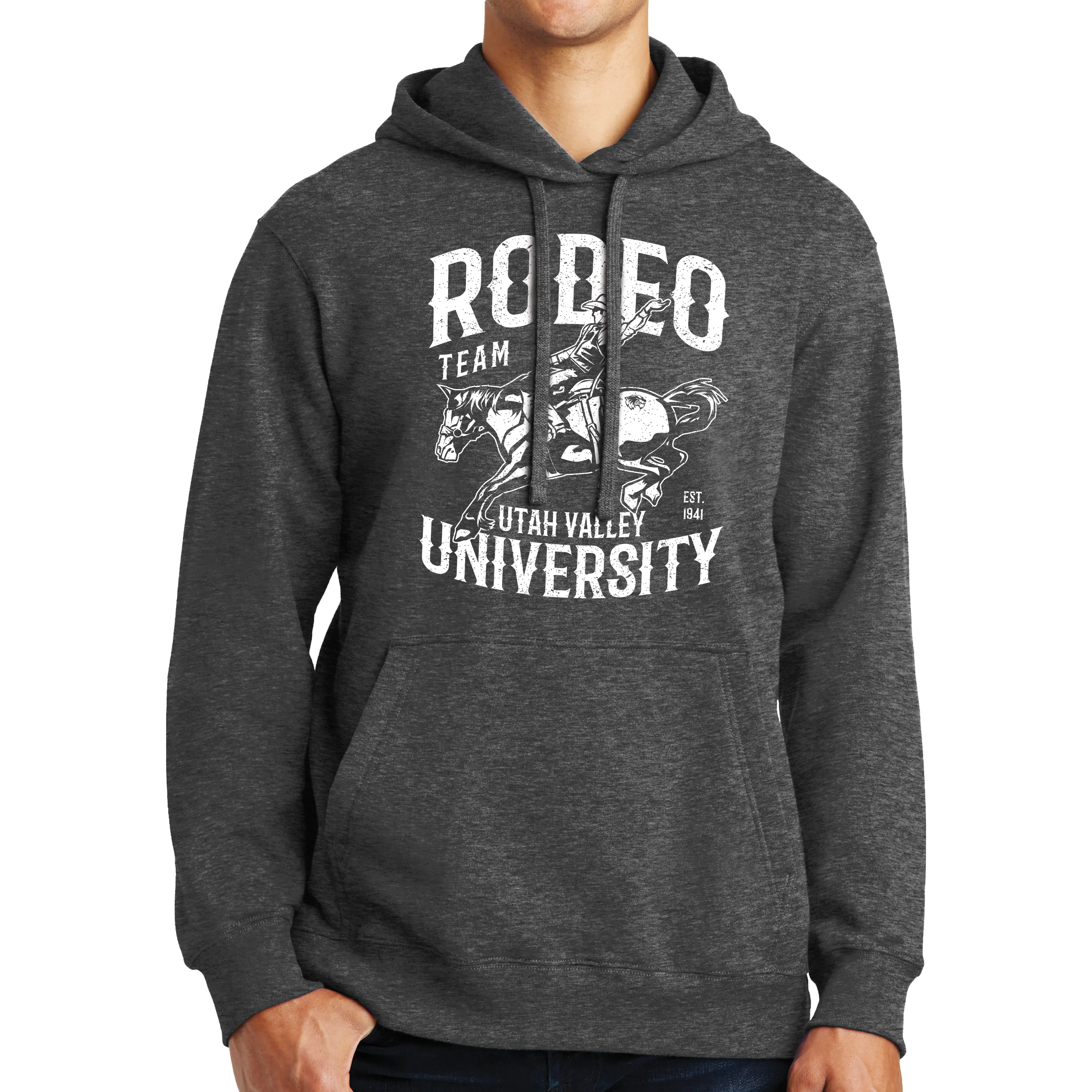 Port & Company Fan Favorite Fleece Pullover Hooded Sweatshirt- UVU Rodeo