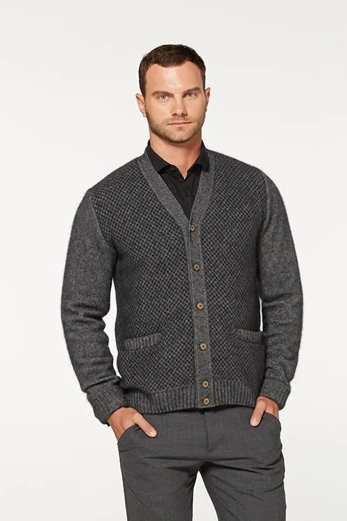 Possum Merino Multitone Cardigan with Buttons