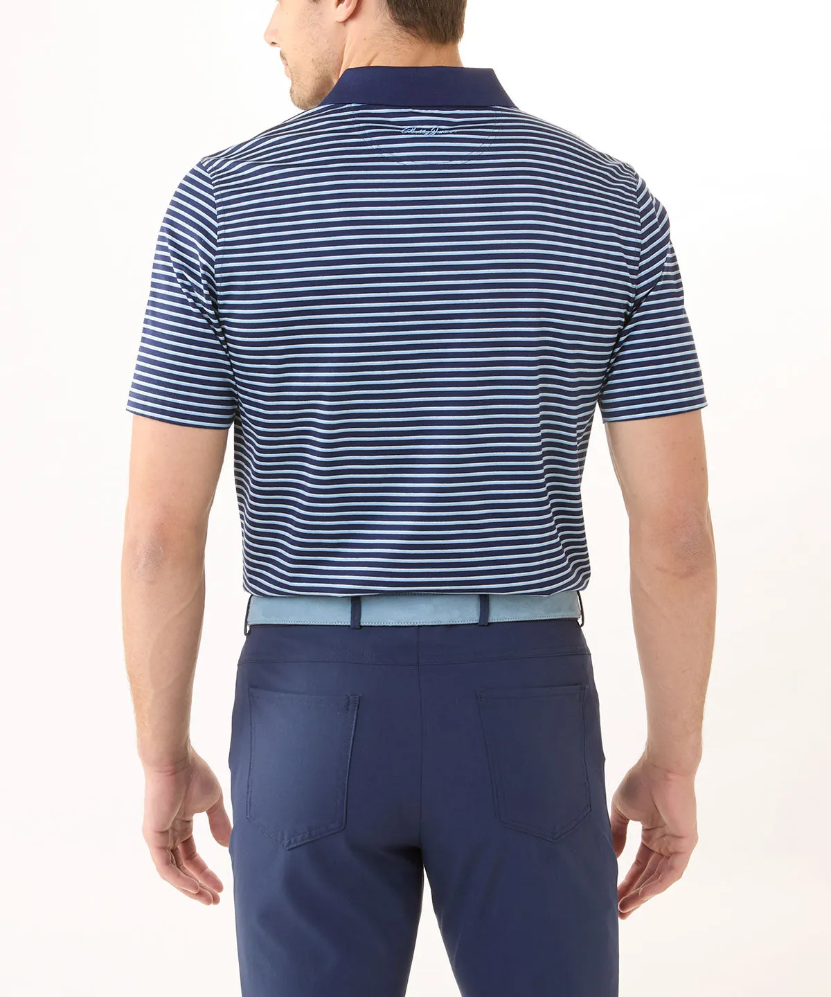 Signature 100% Mercerized Cotton Robson Stripe Polo Shirt