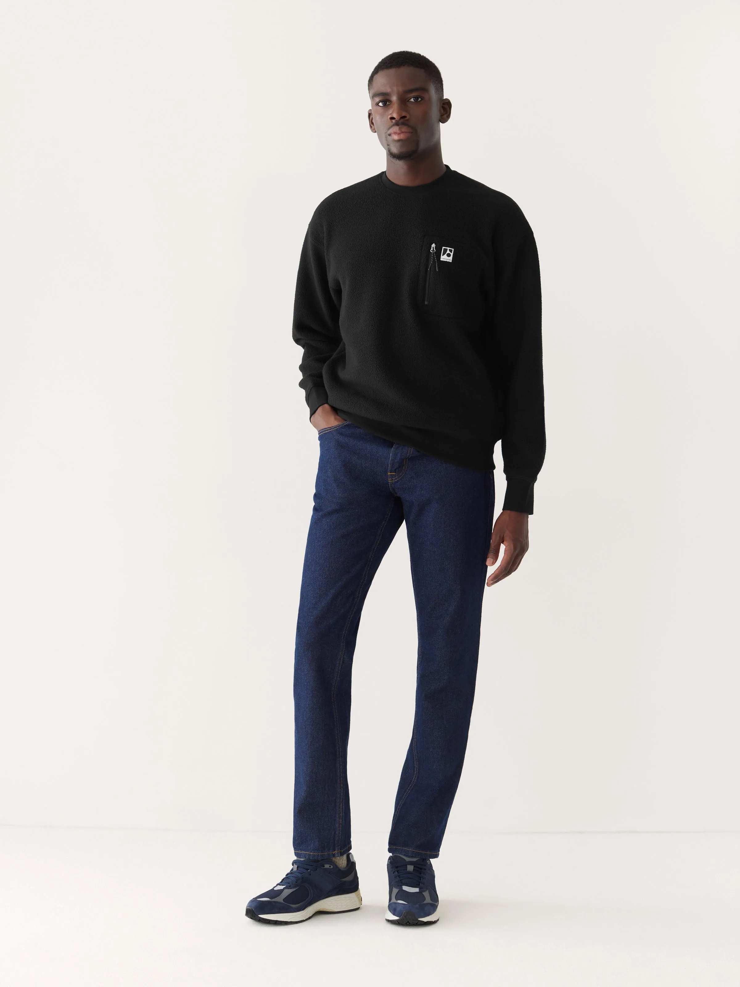 The Explorer Polar Fleece Crewneck in Black