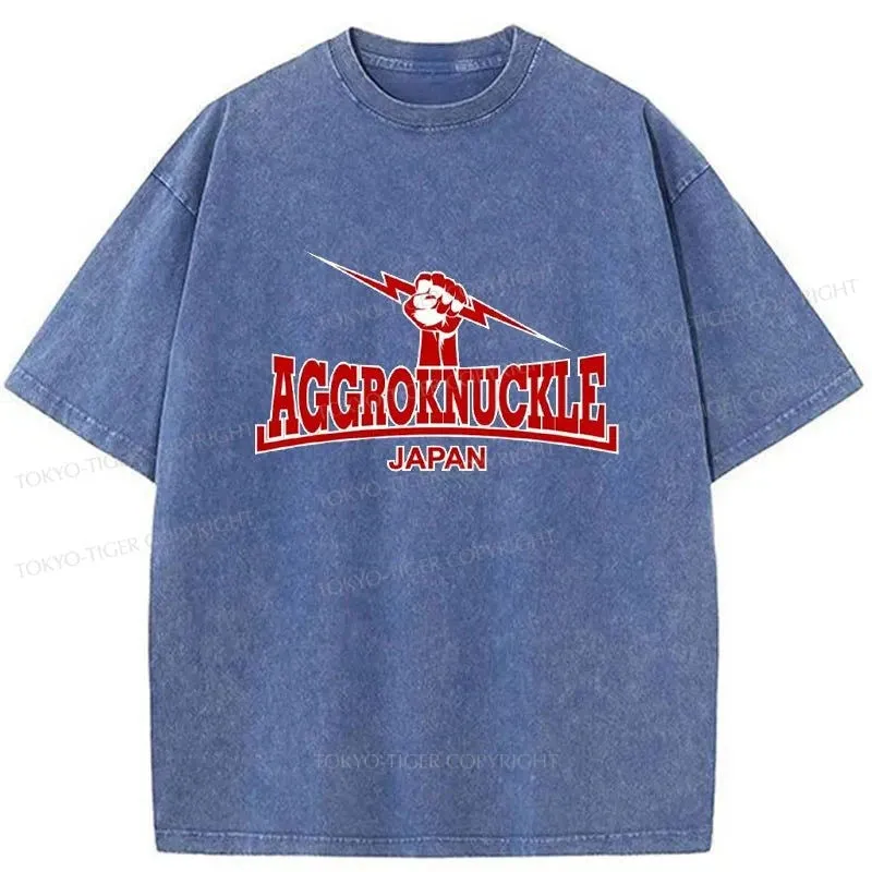 Tokyo-Tiger AGGROKNUCKLE Japan Washed T-Shirt