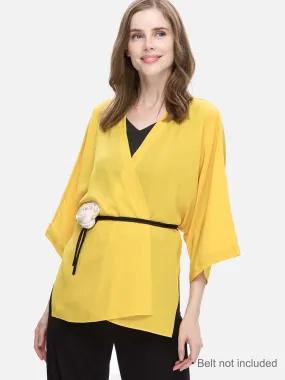 Yellow Silk Relax Cardigan